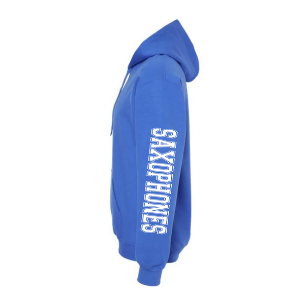 EHHS Band Fam pullover hoodie (PRINTED SLEEVES-BLUE)