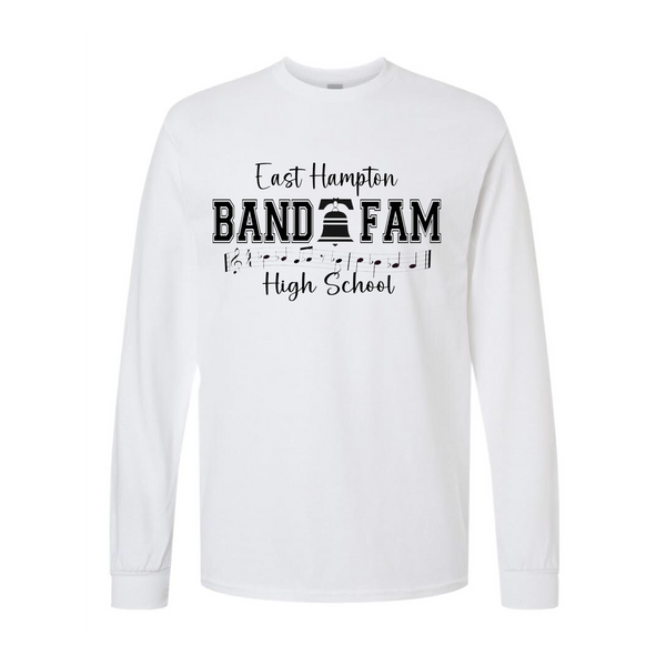 EHHS Band Fam long sleeve (PRINTED SLEEVES-WHITE)