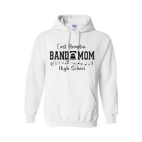 EHHS Band Mom pullover hoodie (PRINTED SLEEVES-WHITE)