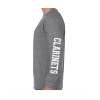 EHHS Band Fam long sleeve (PRINTED SLEEVES-GREY)