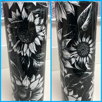 Black & White Sunflowers