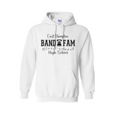 EHHS Band Fam pullover hoodie (PRINTED SLEEVES-WHITE)