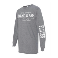 EHHS Band Fam long sleeve (PRINTED SLEEVES-GREY)