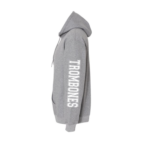 EHHS Band Fam pullover hoodie (PRINTED SLEEVES-GREY)