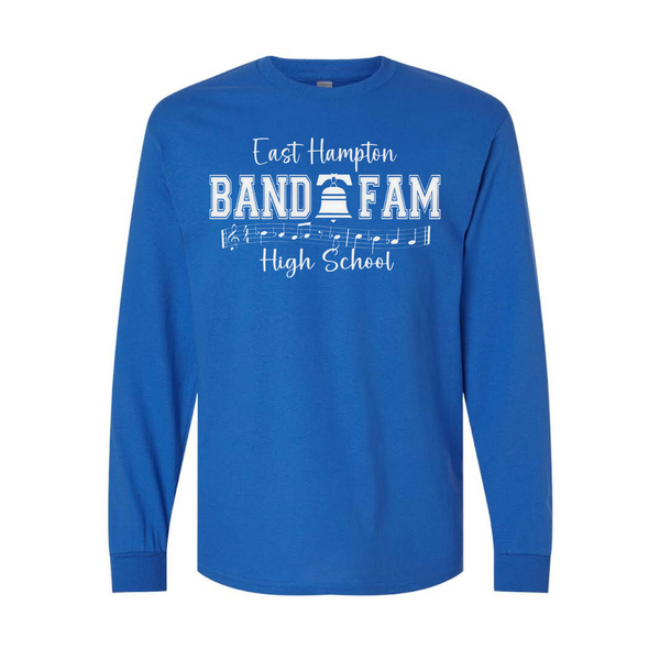 EHHS Band Fam long sleeve (PRINTED SLEEVES-BLUE)