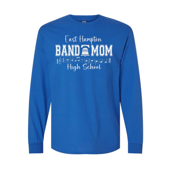 EHHS Band Mom long sleeve (PRINTED SLEEVES-BLUE)