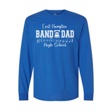 EHHS Band Dad long sleeve (PRINTED SLEEVES-BLUE)