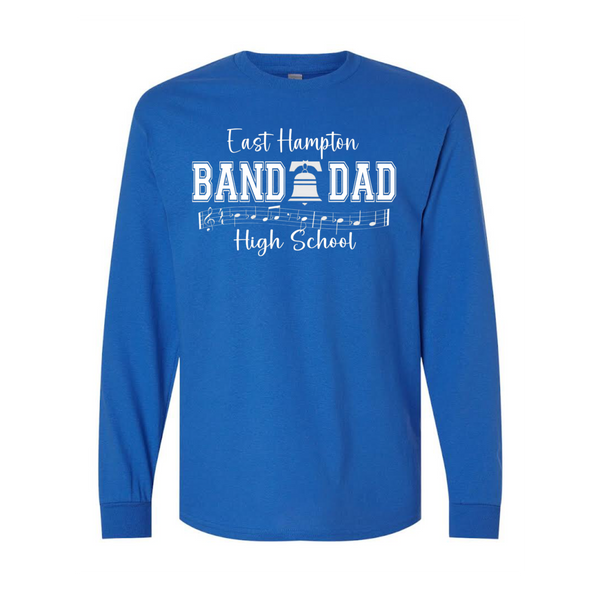 EHHS Band Dad long sleeve (PRINTED SLEEVES-BLUE)